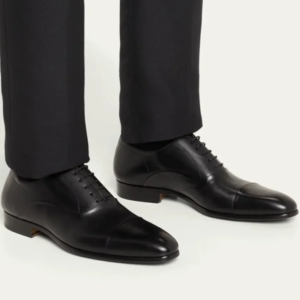 Magnanni Men's Segovia Cap-Toe Leather Oxfords, size 11M